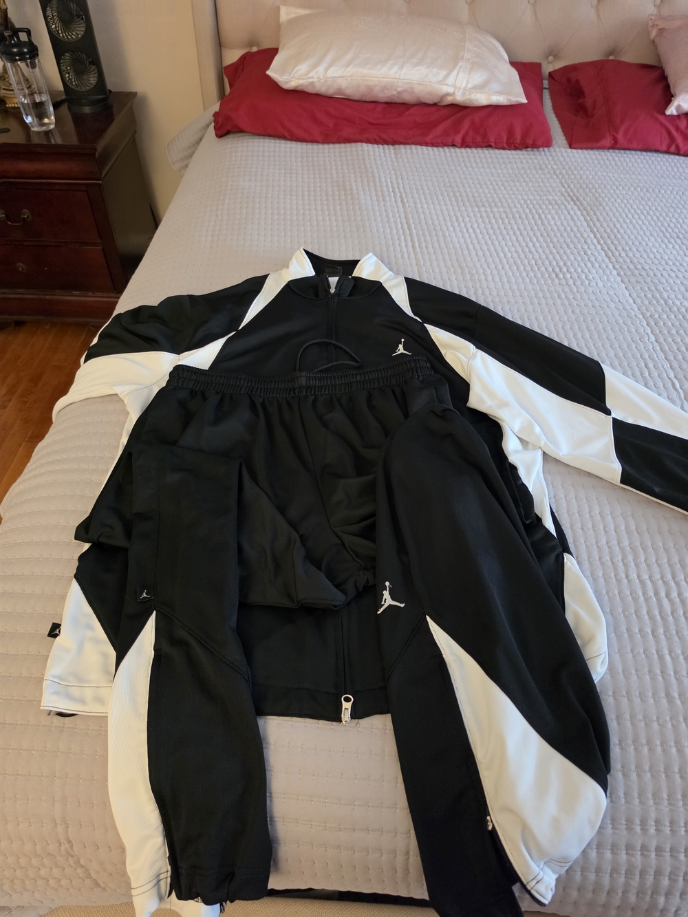 Jordan Black and White Men’s 90's-Style Tracksuit